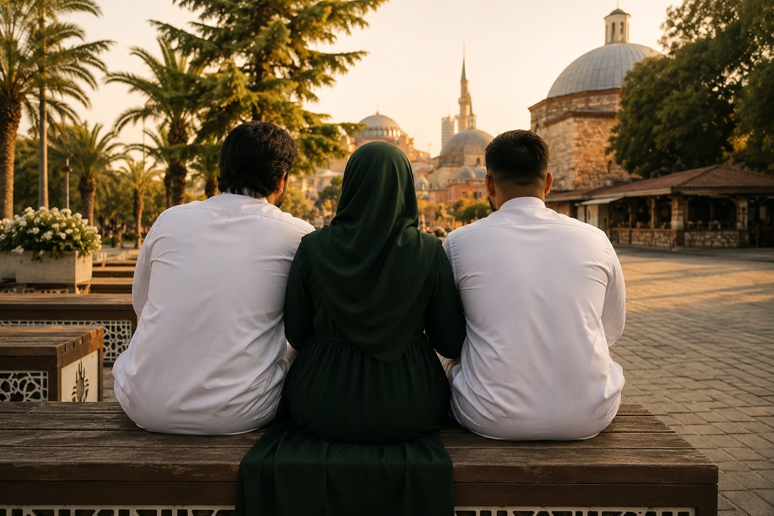 A mother with her two sons
